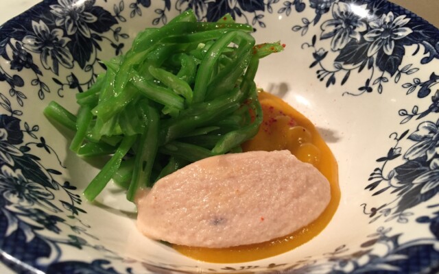 A Fuego Negro Salad of roes, green beans & marinated potato